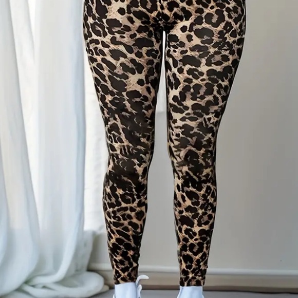 Leopard Animal print casual Leggings - Picture 6 of 10